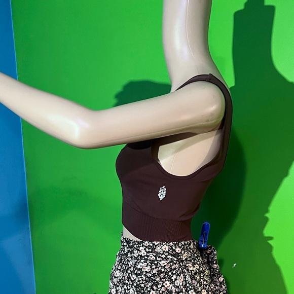 NWOT $48 Free People Movement Good Karma Bralette | Crop Top in Brown - Picture 2 of 6